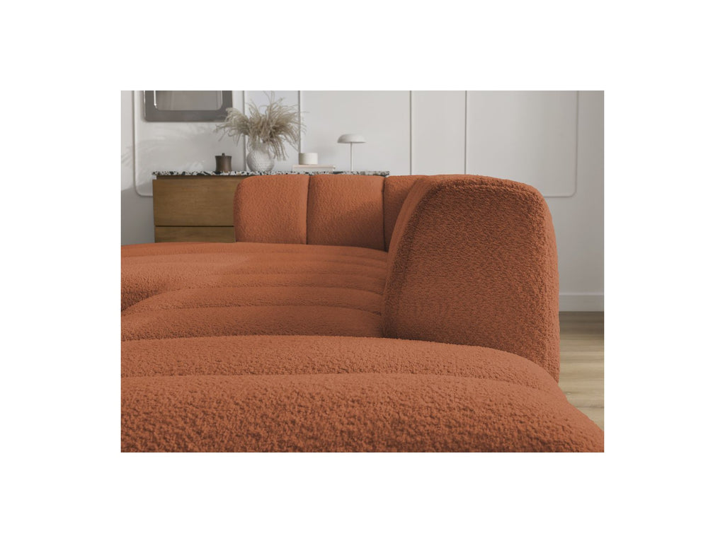 Modular Fixed Corner Sofa - Annecy - Bouclé Fabric - Left Corner