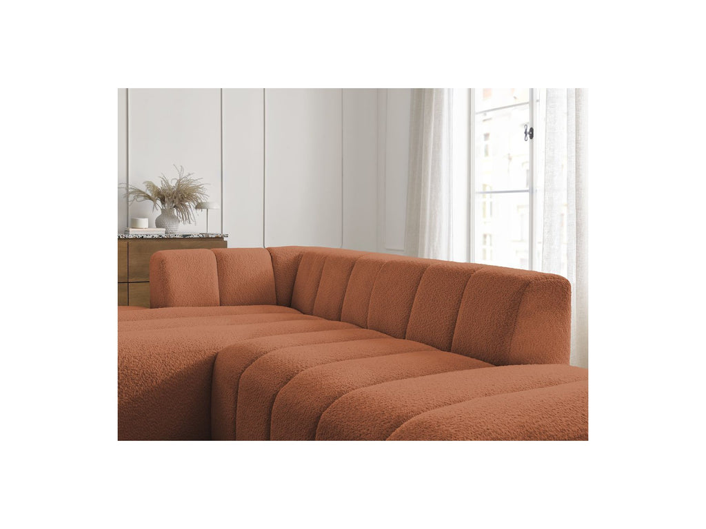 Modular Fixed Corner Sofa - Annecy - Bouclé Fabric - Left Corner