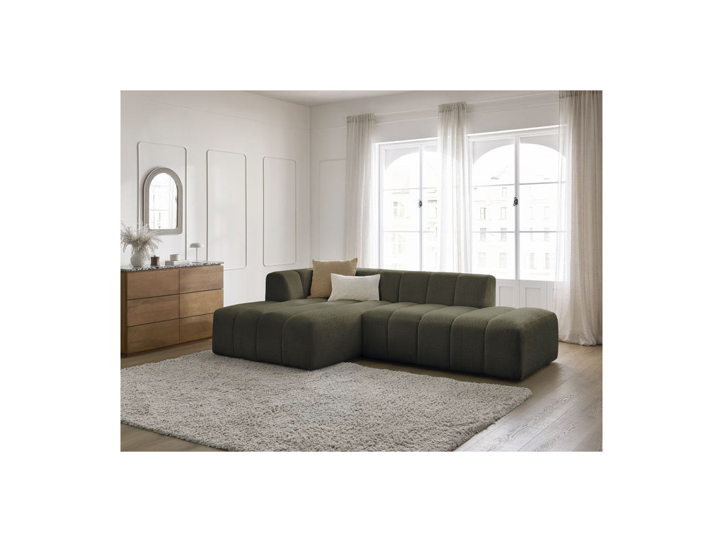 Modular Fixed Corner Sofa - Annecy - Bouclé Fabric - Left Corner