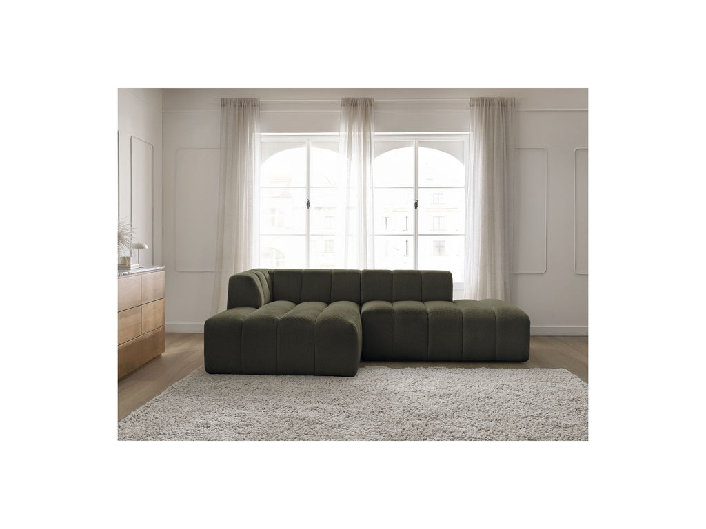 Modular Fixed Corner Sofa - Annecy - Bouclé Fabric - Left Corner