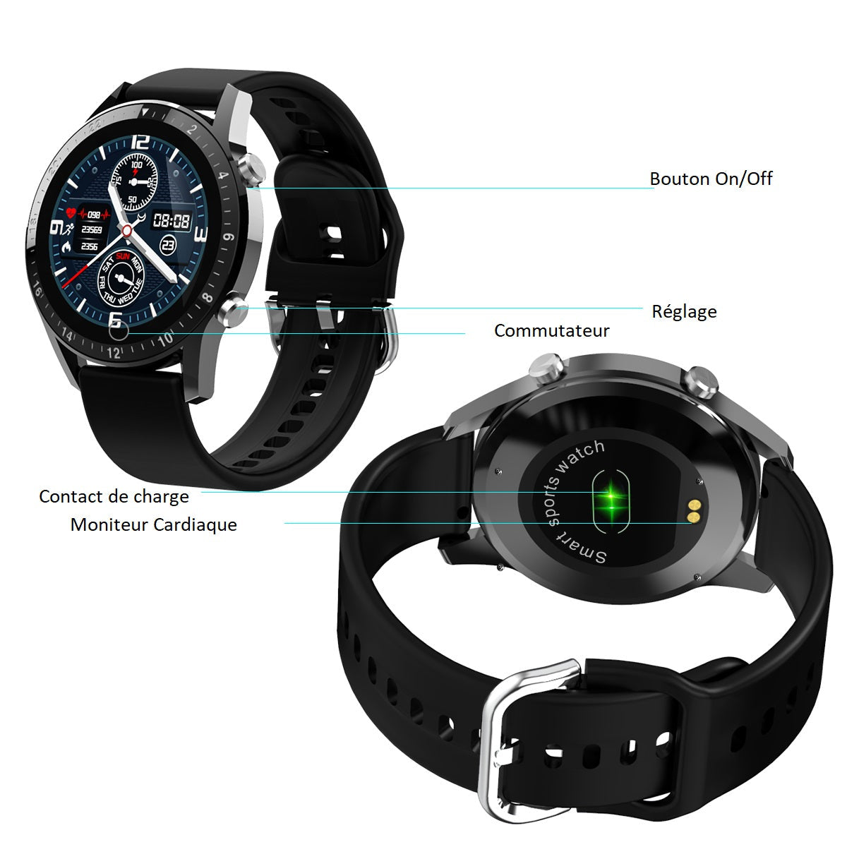 MONTRE CONNECTEE BLUETOOTH MULTIFONCTIONS