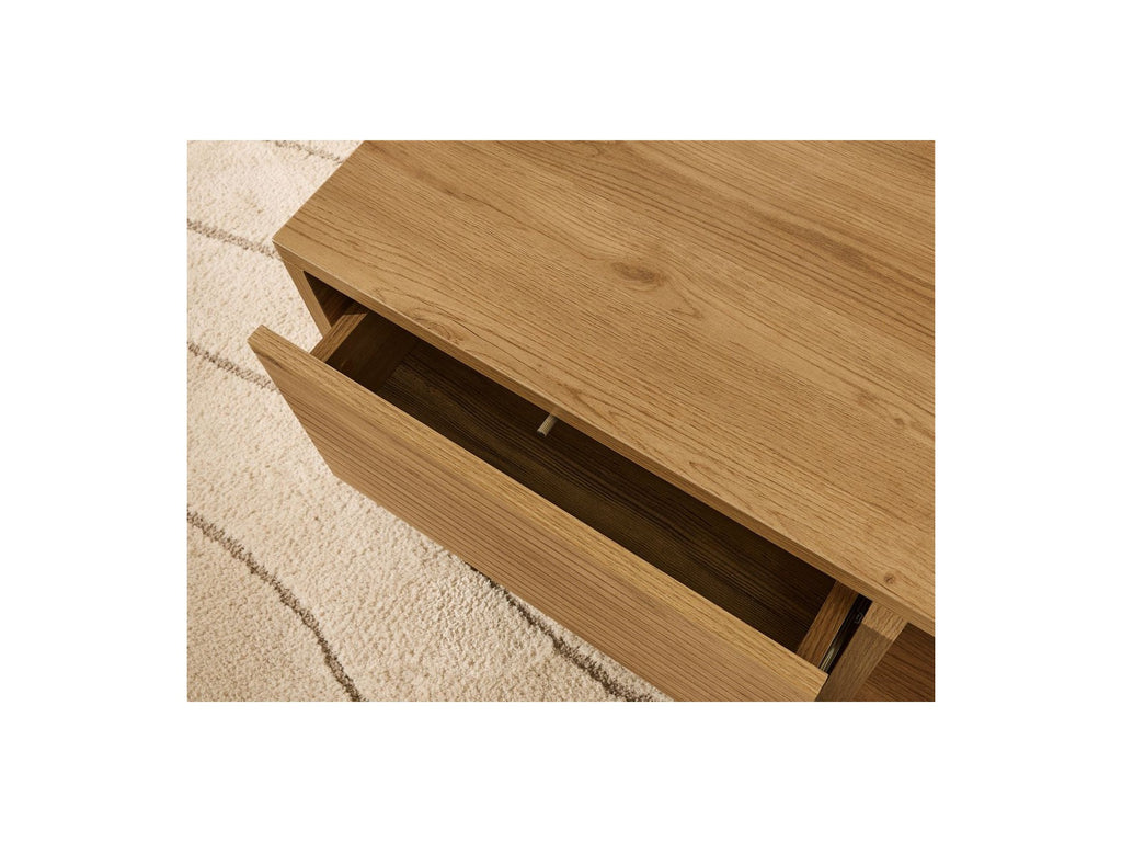 Ferret - Coffee Table with Drawer - Wooden Slat Effect