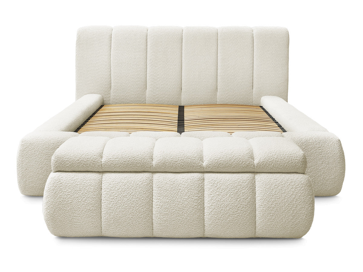 Denali - Lit Coffre - Tissu Bouclette + Bout De Lit