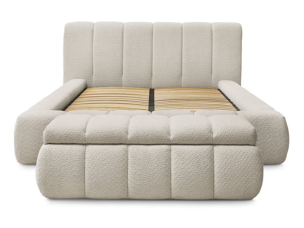 Denali - Lit Coffre - Tissu Bouclette + Bout De Lit