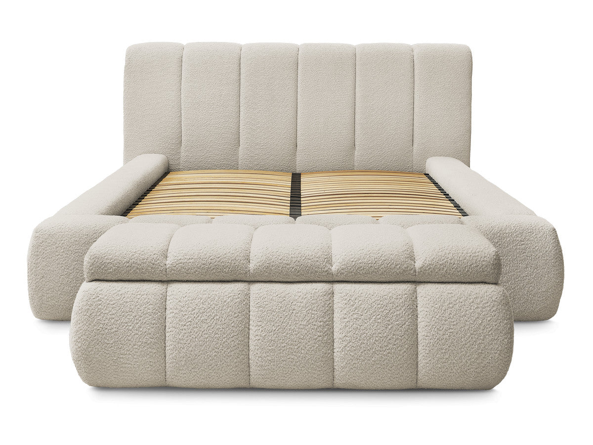 Denali - Lit Coffre - Tissu Bouclette + Bout De Lit