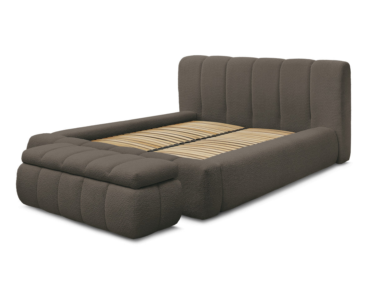 Denali - Lit Coffre - Tissu Bouclette + Bout De Lit