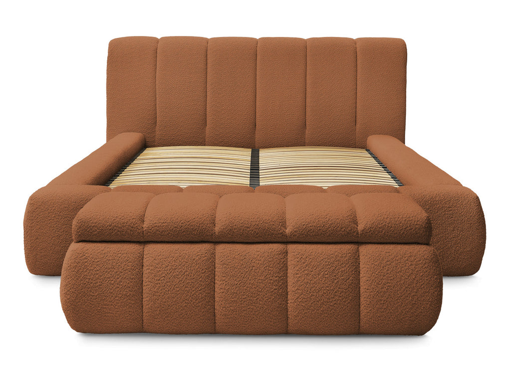Denali - Lit Coffre - Tissu Bouclette + Bout De Lit