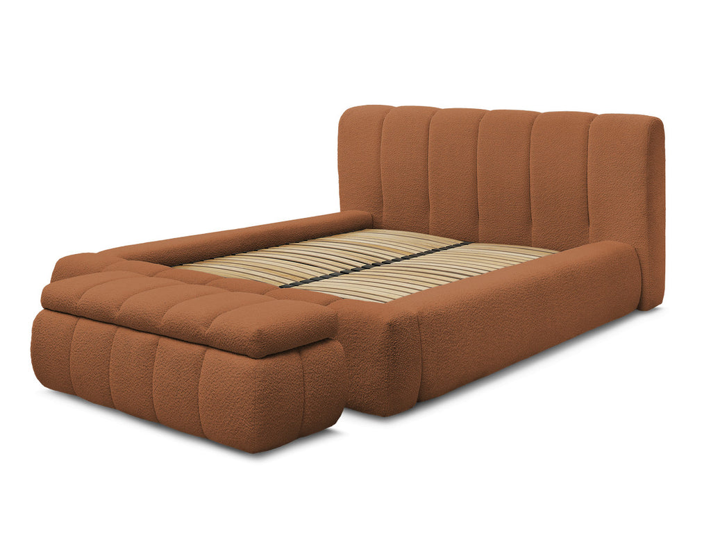 Denali - Lit Coffre - Tissu Bouclette + Bout De Lit