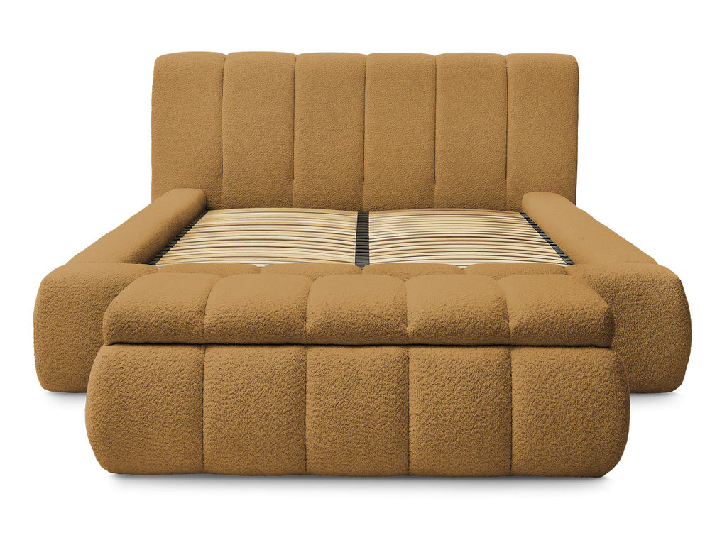 Denali - Lit Coffre - Tissu Bouclette + Bout De Lit