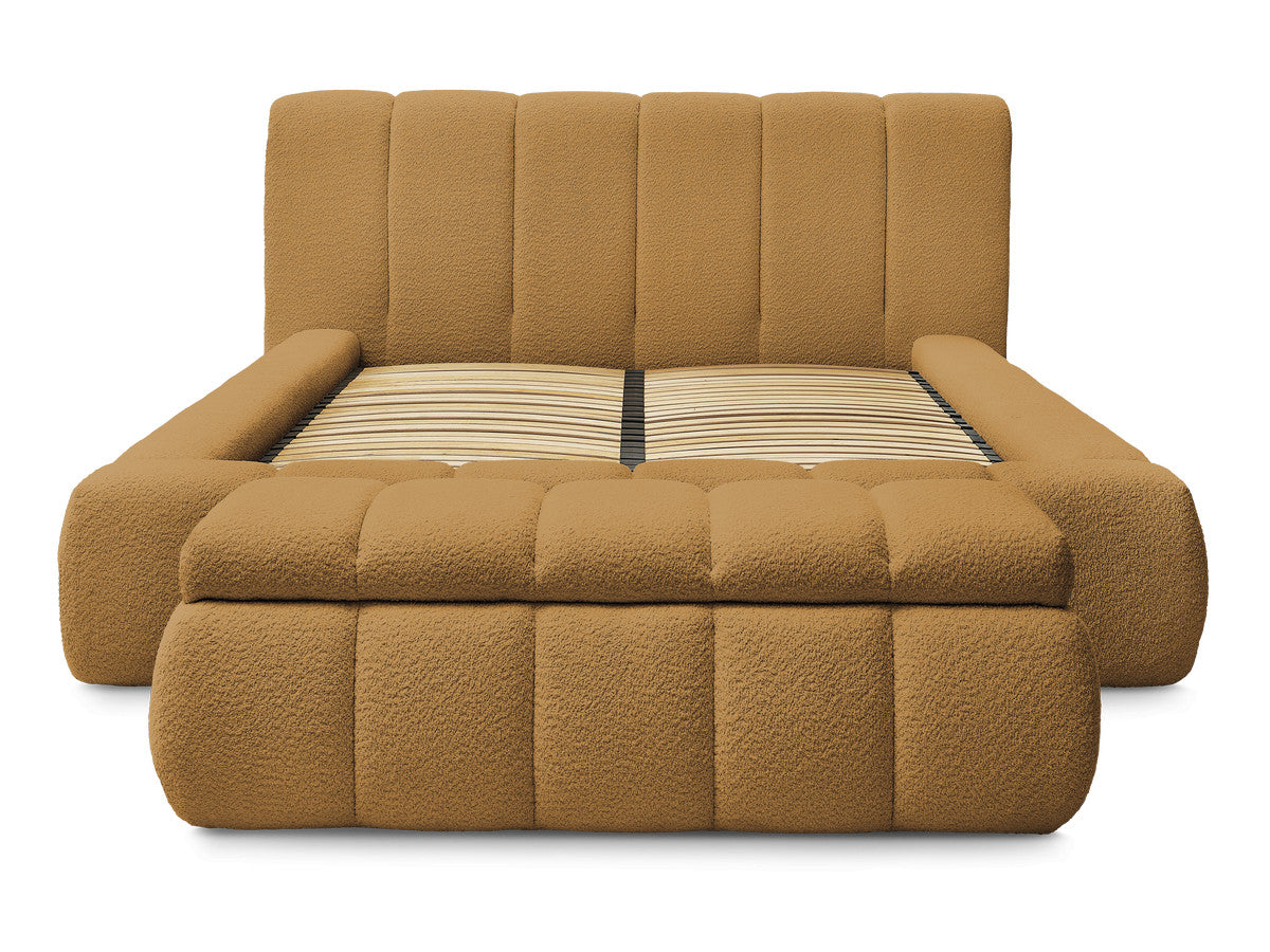 Denali - Lit Coffre - Tissu Bouclette + Bout De Lit