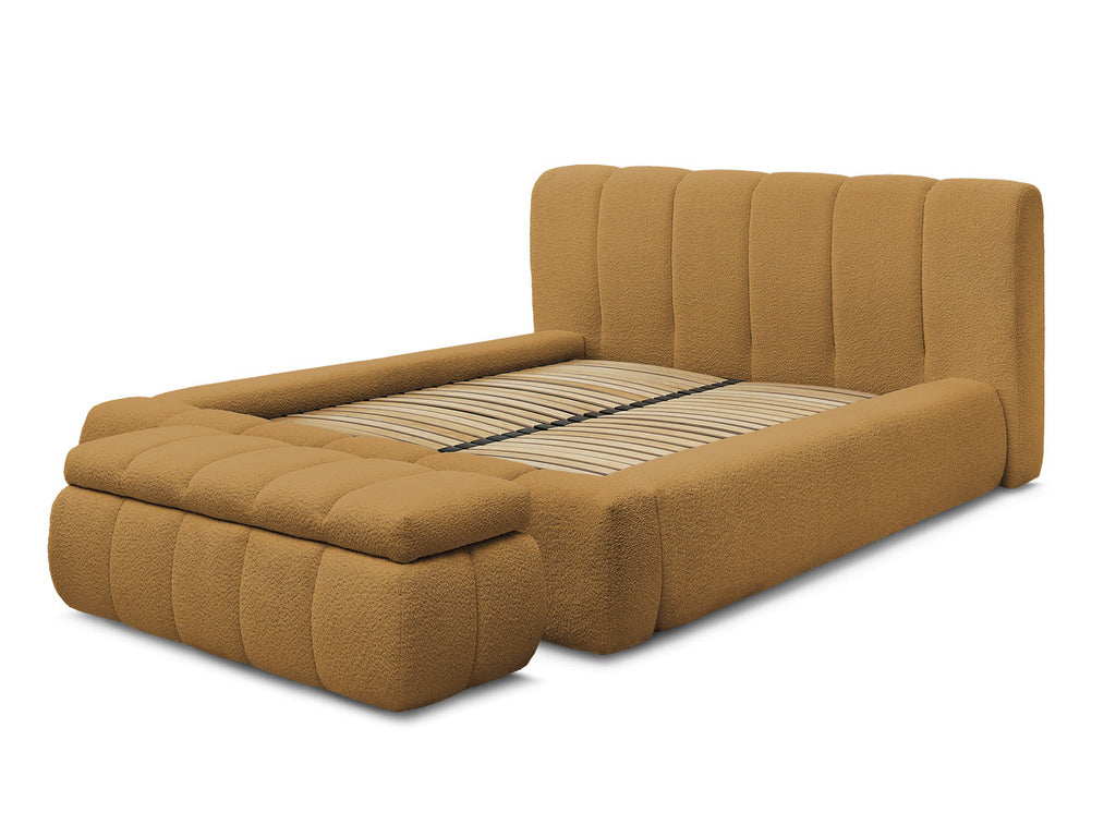Denali - Lit Coffre - Tissu Bouclette + Bout De Lit