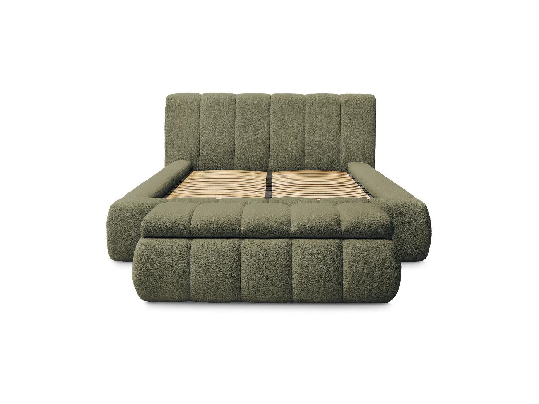 Denali - Lit Coffre - Tissu Bouclette + Bout De Lit
