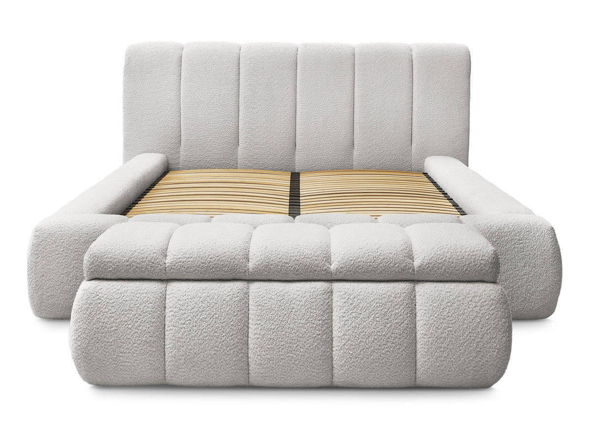 Denali - Lit Coffre - Tissu Bouclette + Bout De Lit