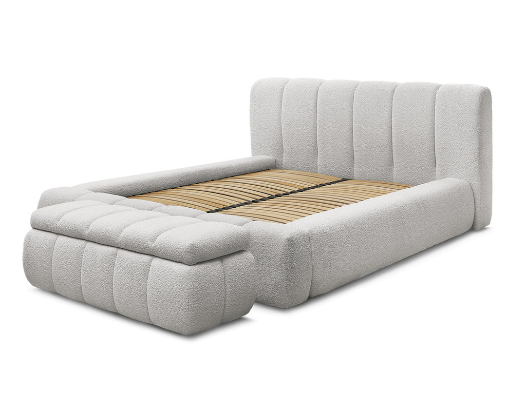 Denali - Lit Coffre - Tissu Bouclette + Bout De Lit