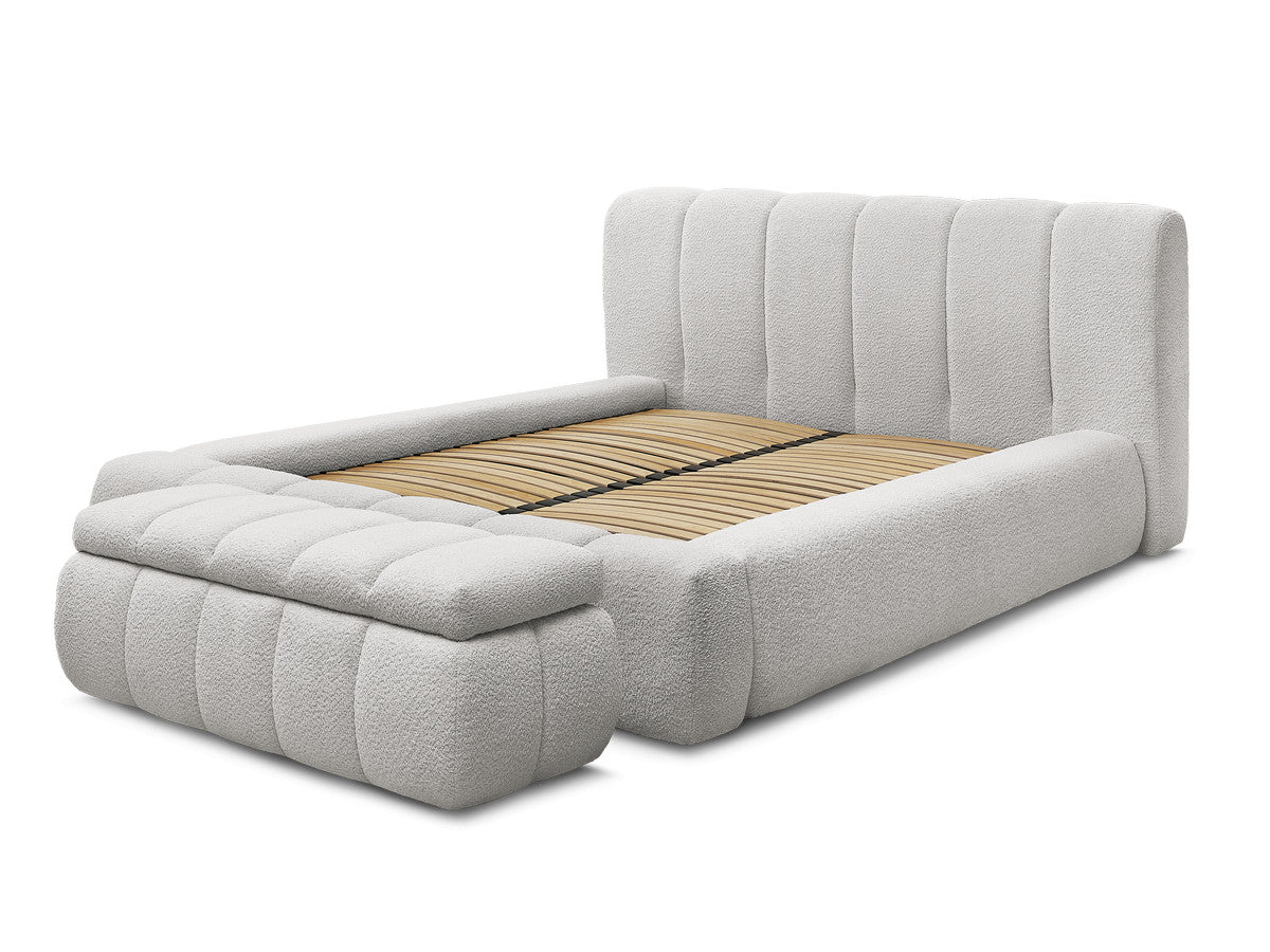 Denali - Lit Coffre - Tissu Bouclette + Bout De Lit