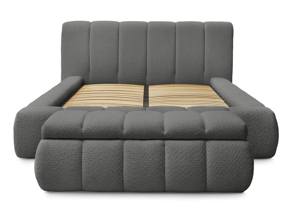 Denali - Lit Coffre - Tissu Bouclette + Bout De Lit
