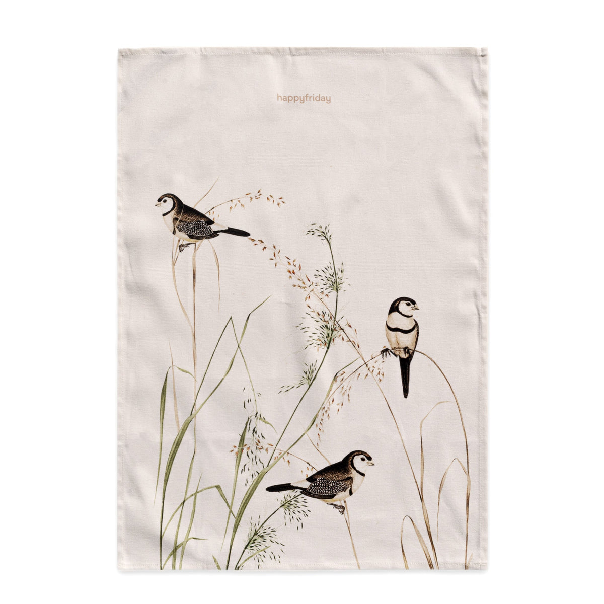Happy Birds Tea Towel (Set of 2) - Multicoloured