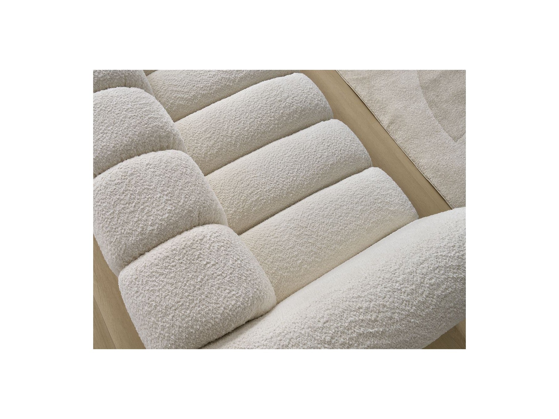 Talia - Fixed Straight 3-Seater Sofa - Bouclé Fabric