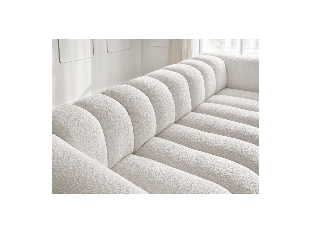 Talia - Fixed Straight 3-Seater Sofa - Bouclé Fabric