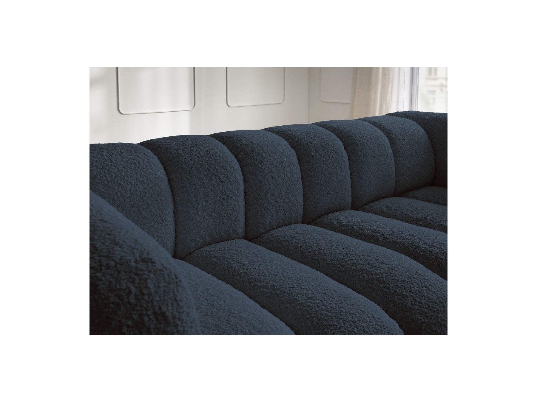 Talia - Fixed Straight 3-Seater Sofa - Bouclé Fabric