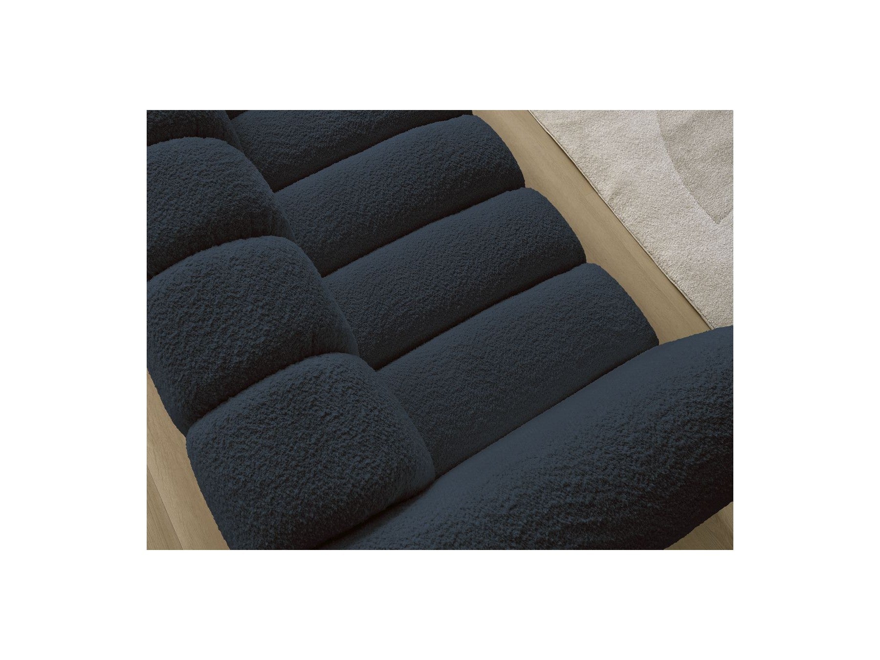 Talia - Fixed Straight 3-Seater Sofa - Bouclé Fabric