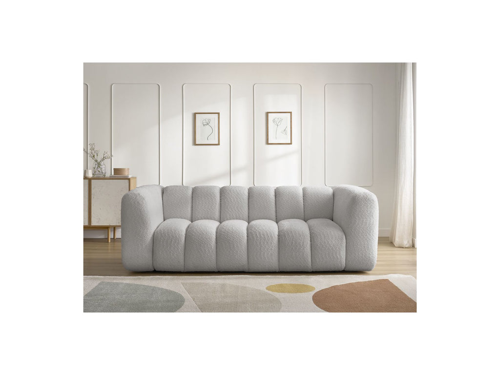 Talia - Fixed Straight 3-Seater Sofa - Bouclé Fabric
