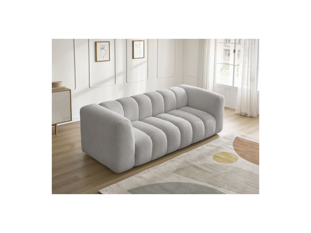 Talia - Fixed Straight 3-Seater Sofa - Bouclé Fabric