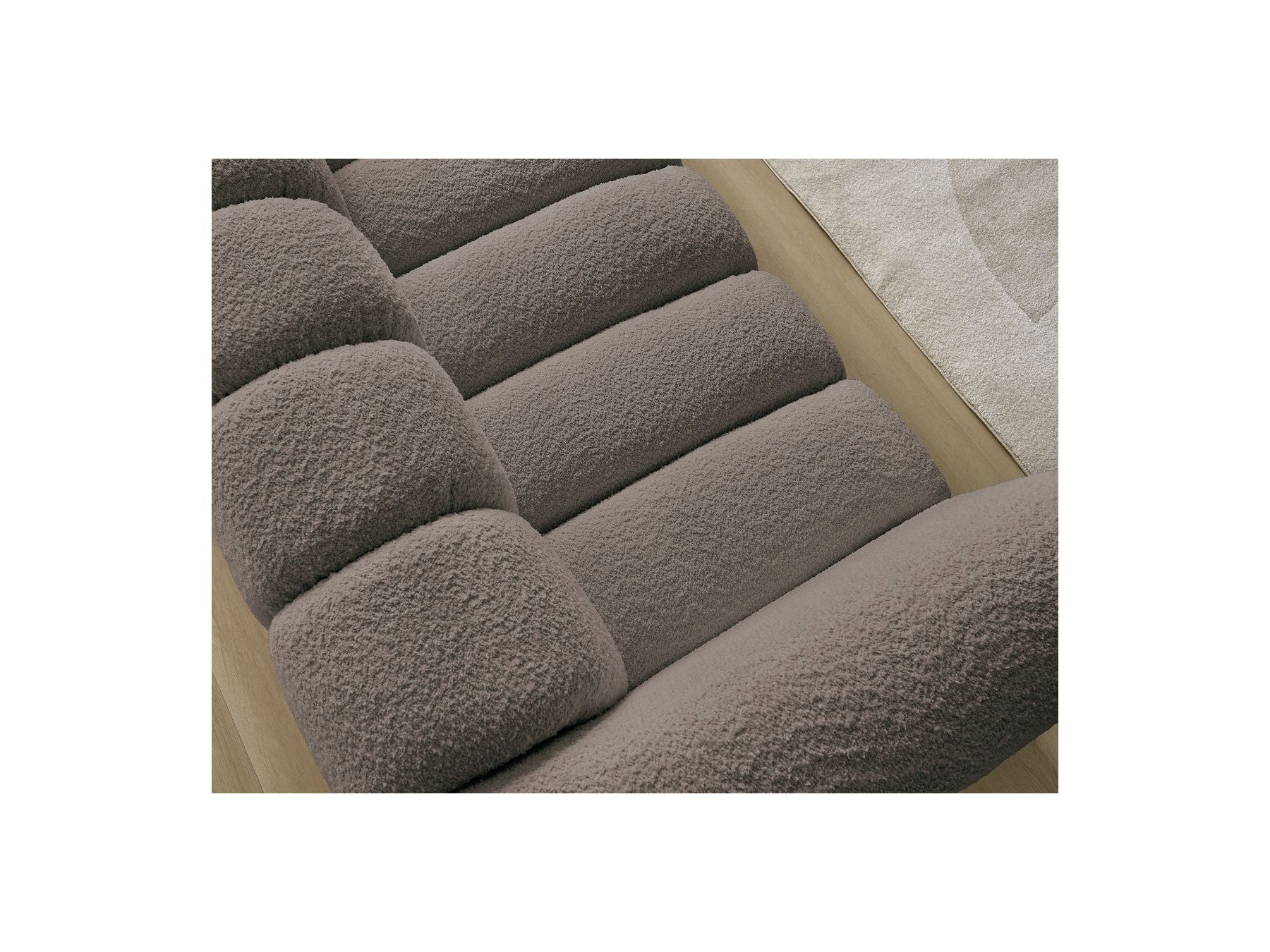 Talia - Fixed Straight 3-Seater Sofa - Bouclé Fabric