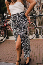 Léana Silver Sequin Skirt
