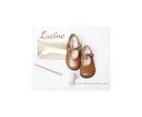 Chaussures Louise Resistantes Fille À Boucle - Cuir Camel Or - Fille