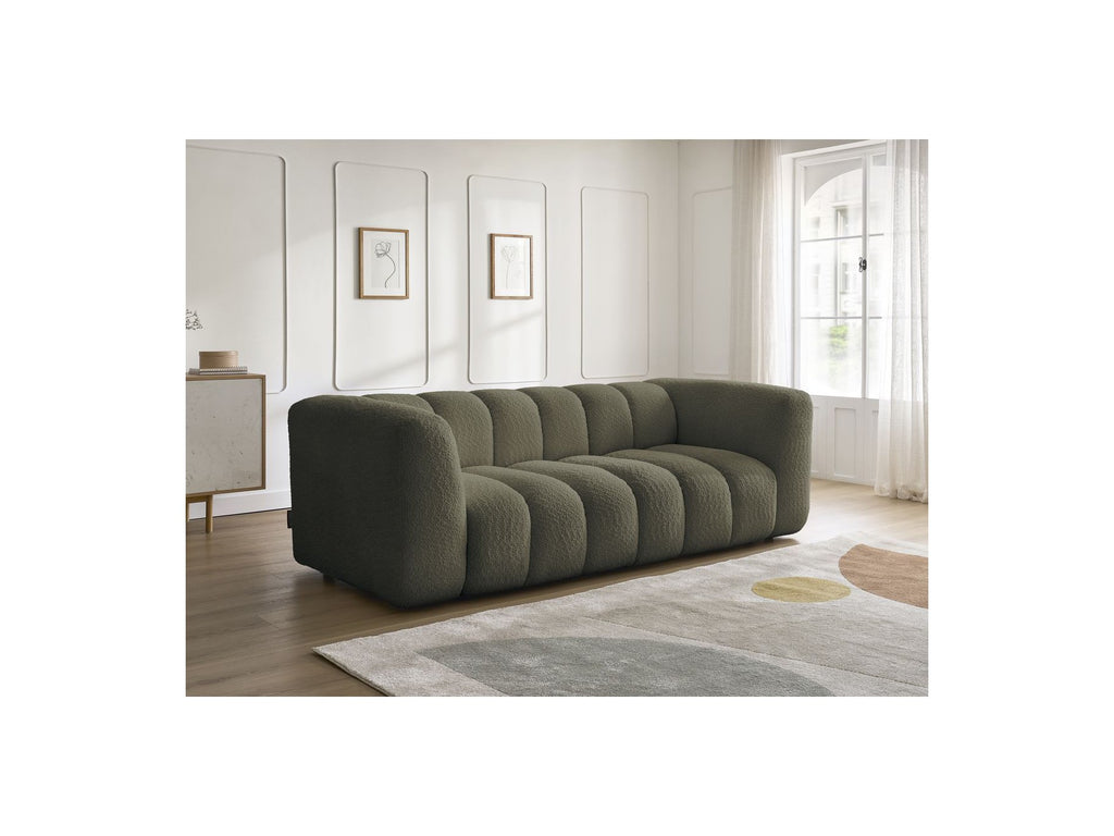 Talia - Fixed Straight 3-Seater Sofa - Bouclé Fabric