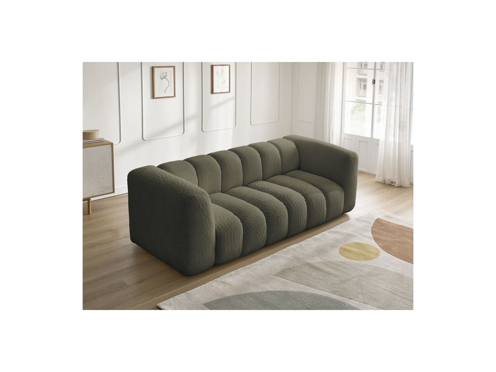 Talia - Fixed Straight 3-Seater Sofa - Bouclé Fabric
