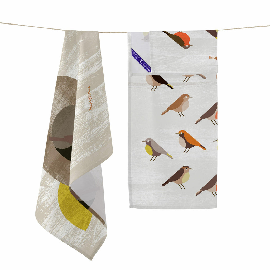 Nest Tea Towel (Set of 2) - Multicoloured
