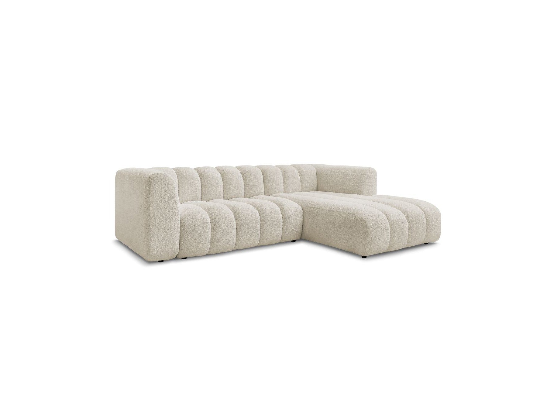 Talia - Fixed Corner Sofa - Bouclé Fabric - Right-Hand Corner