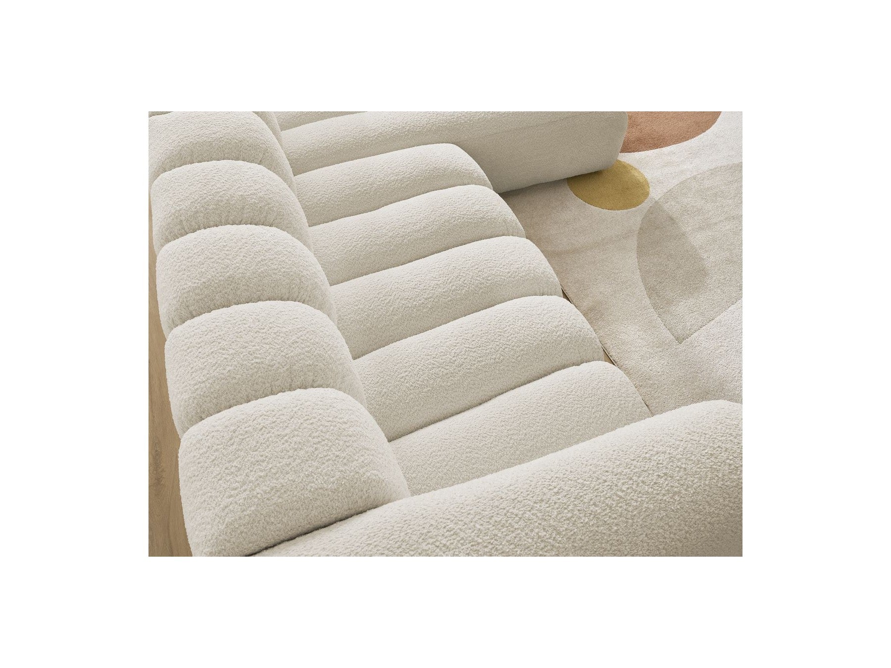 Talia - Fixed Corner Sofa - Bouclé Fabric - Right-Hand Corner