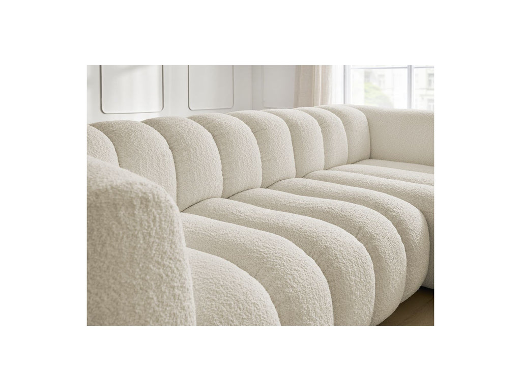 Talia - Fixed Corner Sofa - Bouclé Fabric - Right-Hand Corner