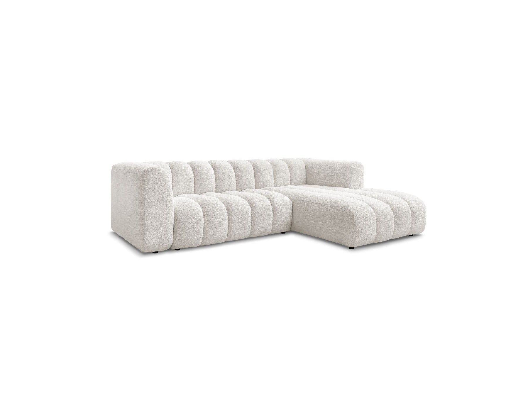 Talia - Fixed Corner Sofa - Bouclé Fabric - Right-Hand Corner