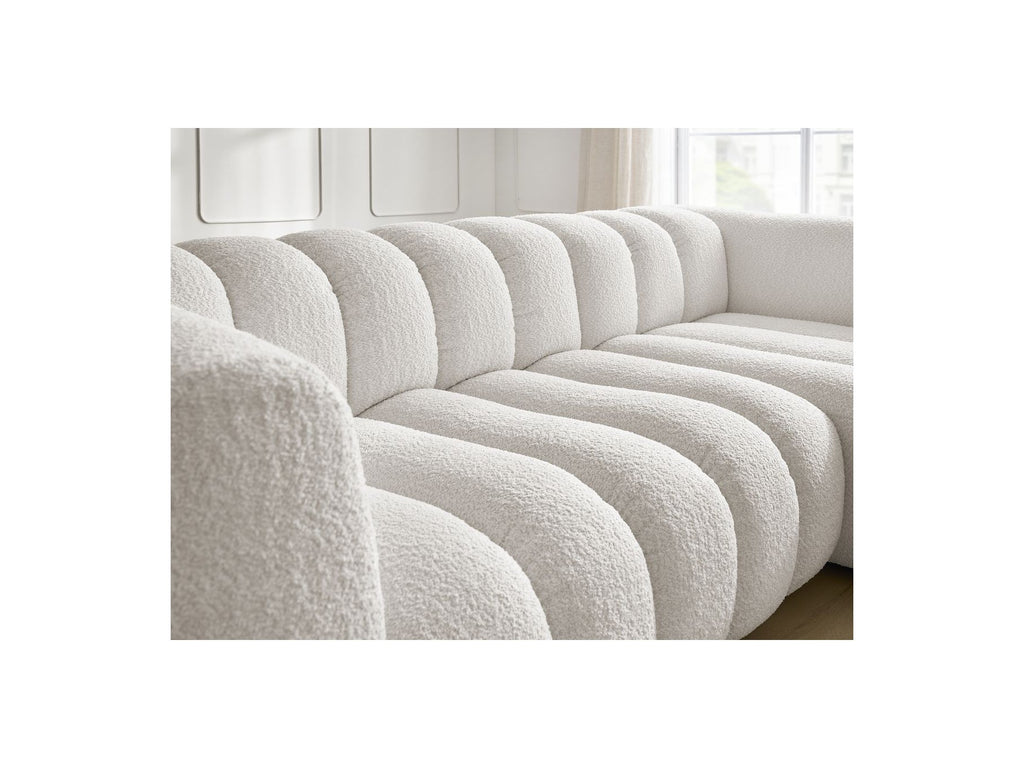 Talia - Fixed Corner Sofa - Bouclé Fabric - Right-Hand Corner