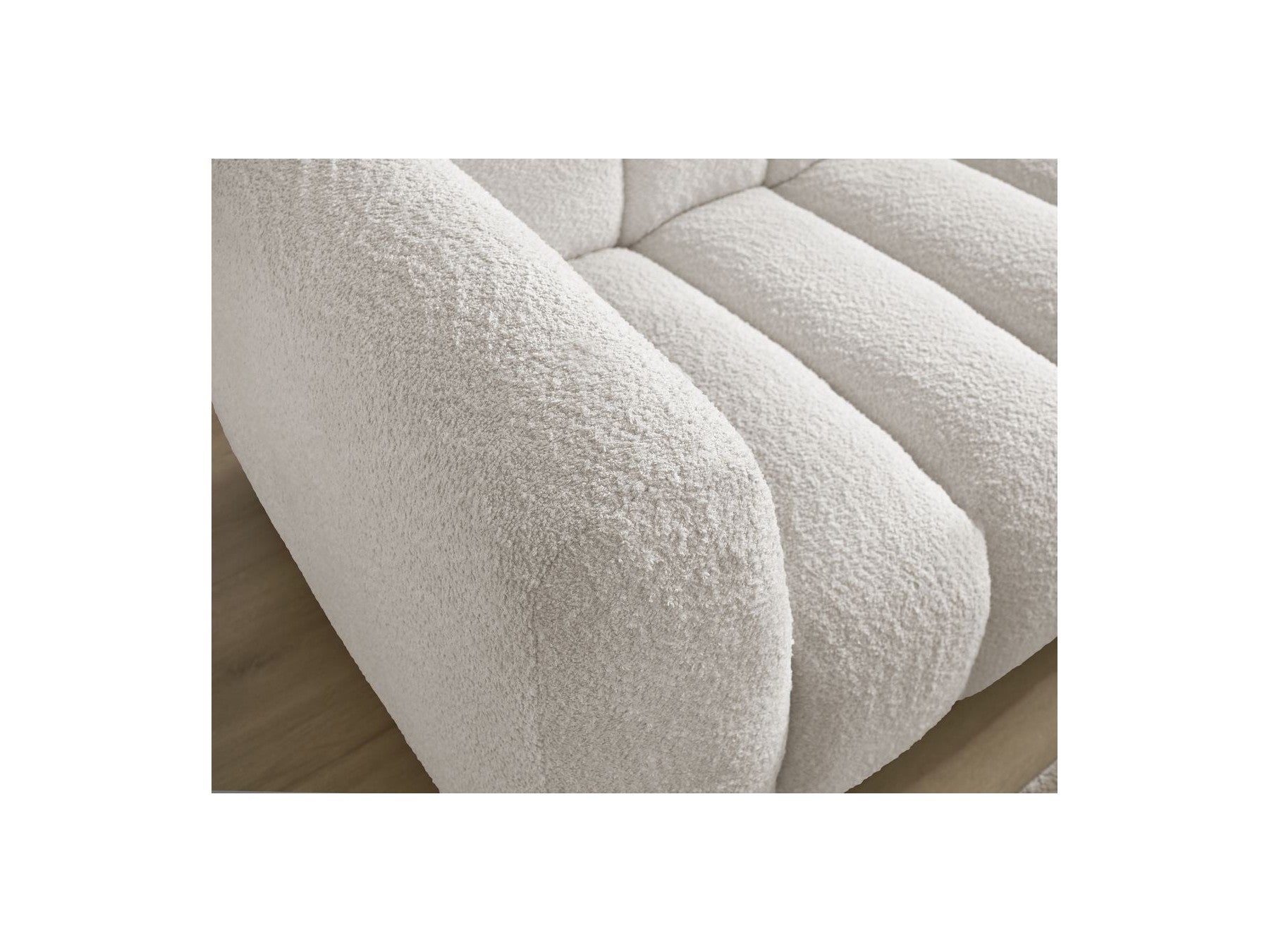 Talia - Fixed Corner Sofa - Bouclé Fabric - Right-Hand Corner