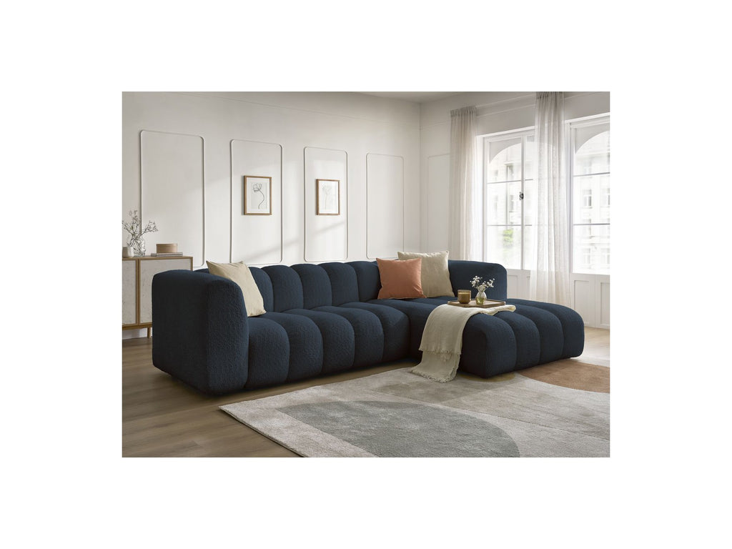 Talia - Fixed Corner Sofa - Bouclé Fabric - Right-Hand Corner