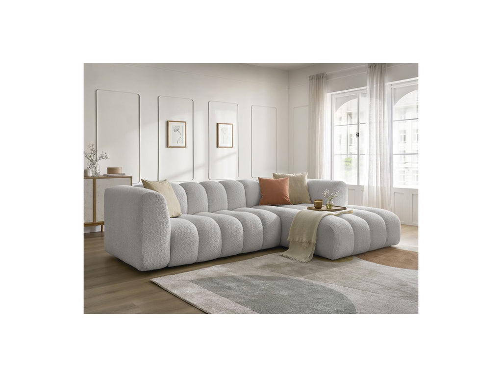 Talia - Fixed Corner Sofa - Bouclé Fabric - Right-Hand Corner