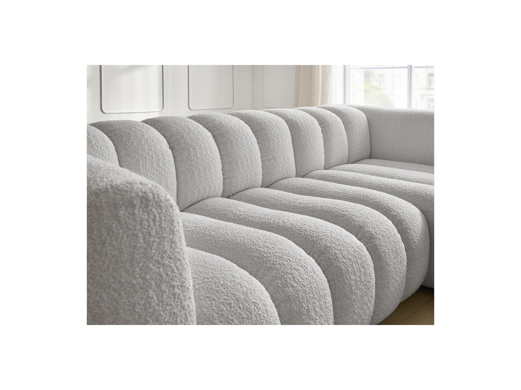 Talia - Fixed Corner Sofa - Bouclé Fabric - Right-Hand Corner