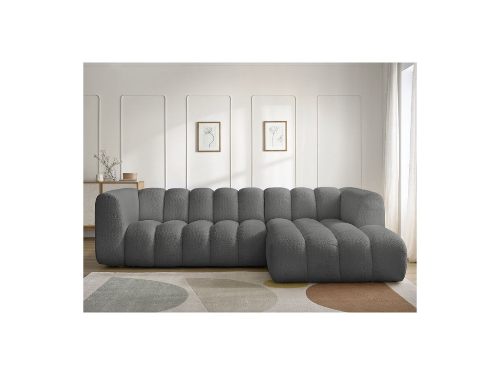Talia - Fixed Corner Sofa - Bouclé Fabric - Right-Hand Corner