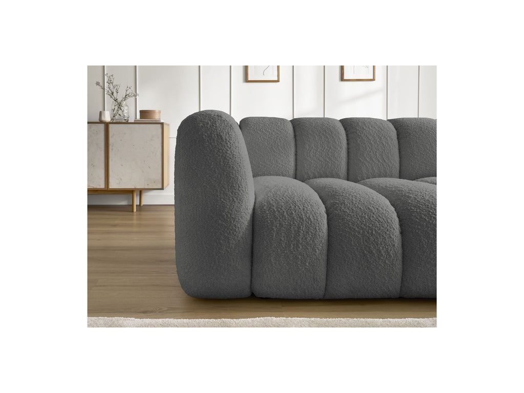Talia - Fixed Corner Sofa - Bouclé Fabric - Right-Hand Corner