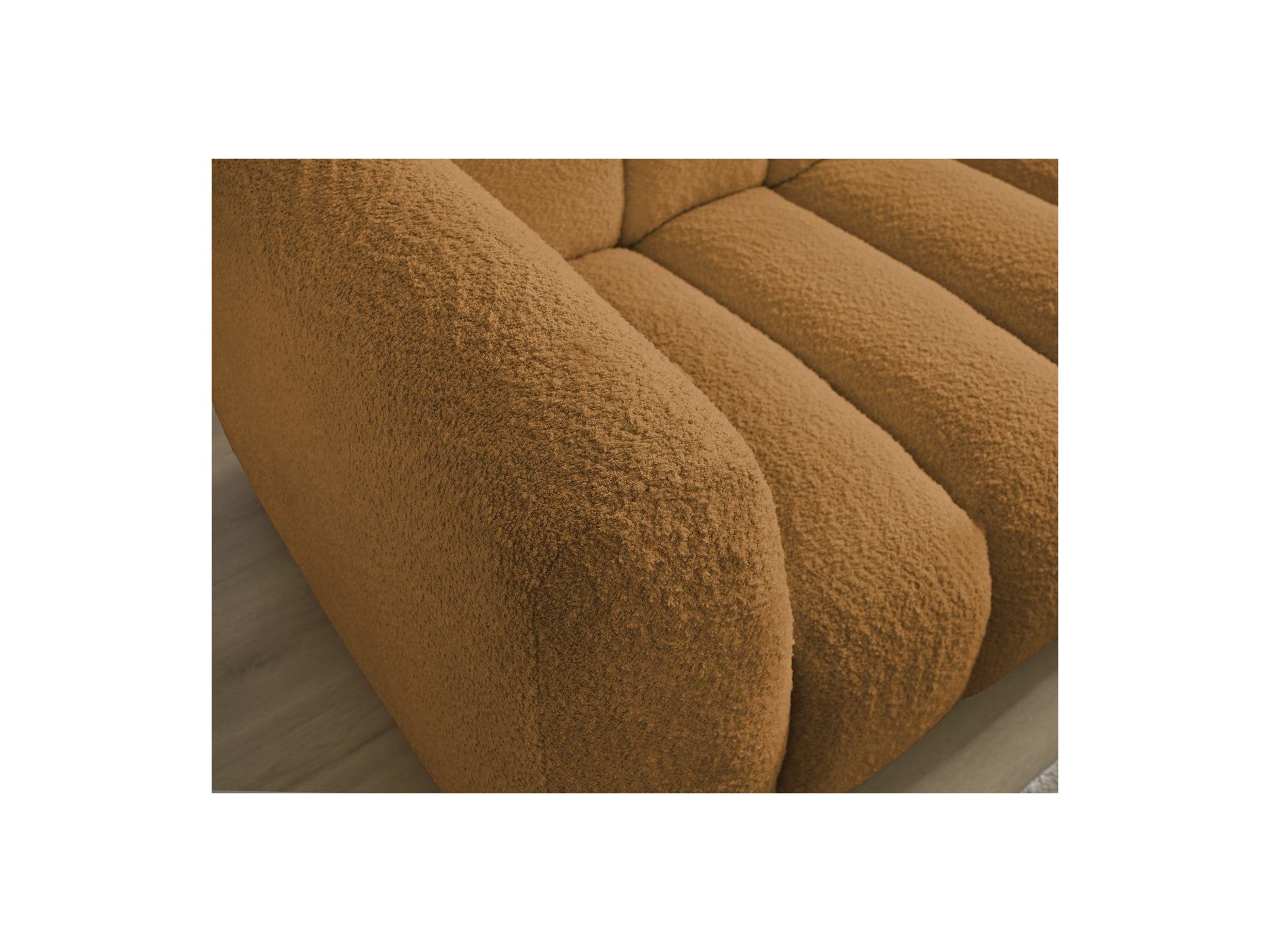 Talia - Fixed Corner Sofa - Bouclé Fabric - Right-Hand Corner