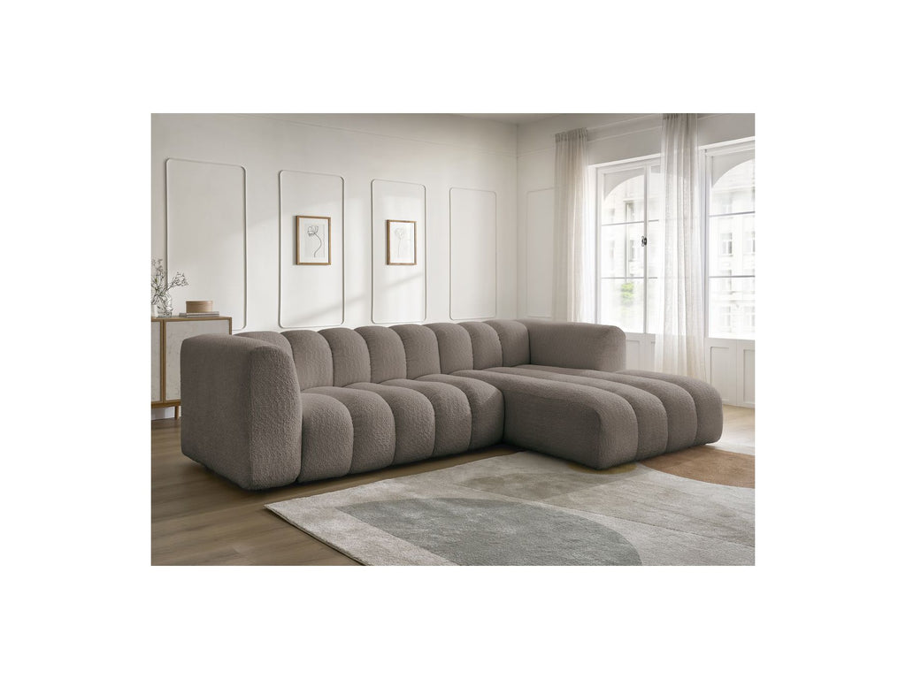 Talia - Fixed Corner Sofa - Bouclé Fabric - Right-Hand Corner