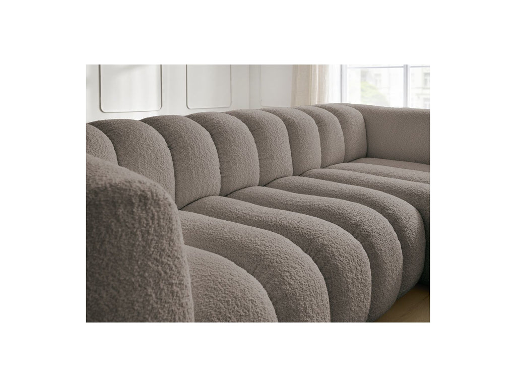 Talia - Fixed Corner Sofa - Bouclé Fabric - Right-Hand Corner