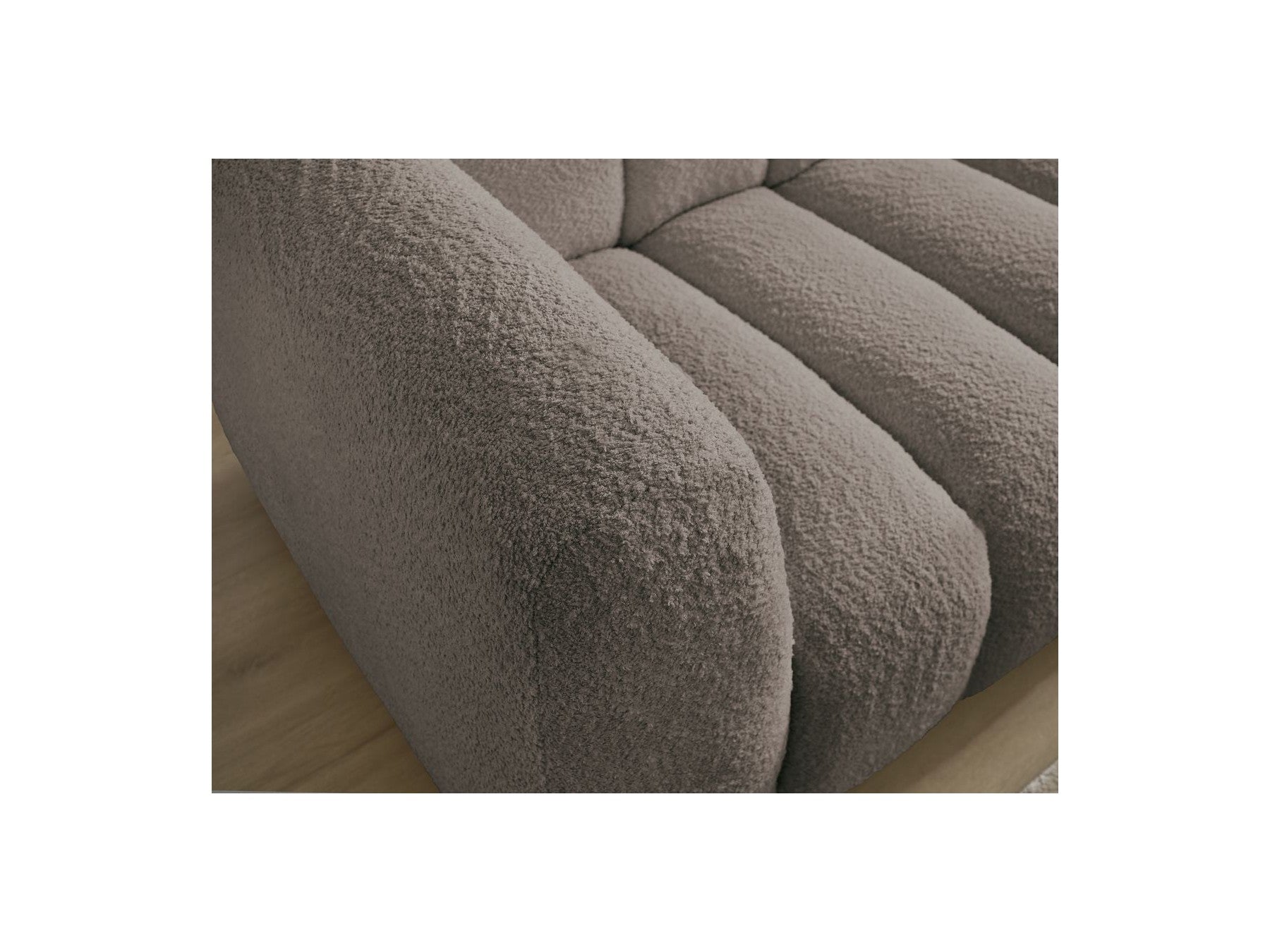 Talia - Fixed Corner Sofa - Bouclé Fabric - Right-Hand Corner
