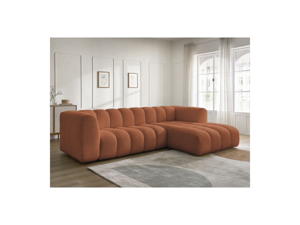 Talia - Fixed Corner Sofa - Bouclé Fabric - Right-Hand Corner