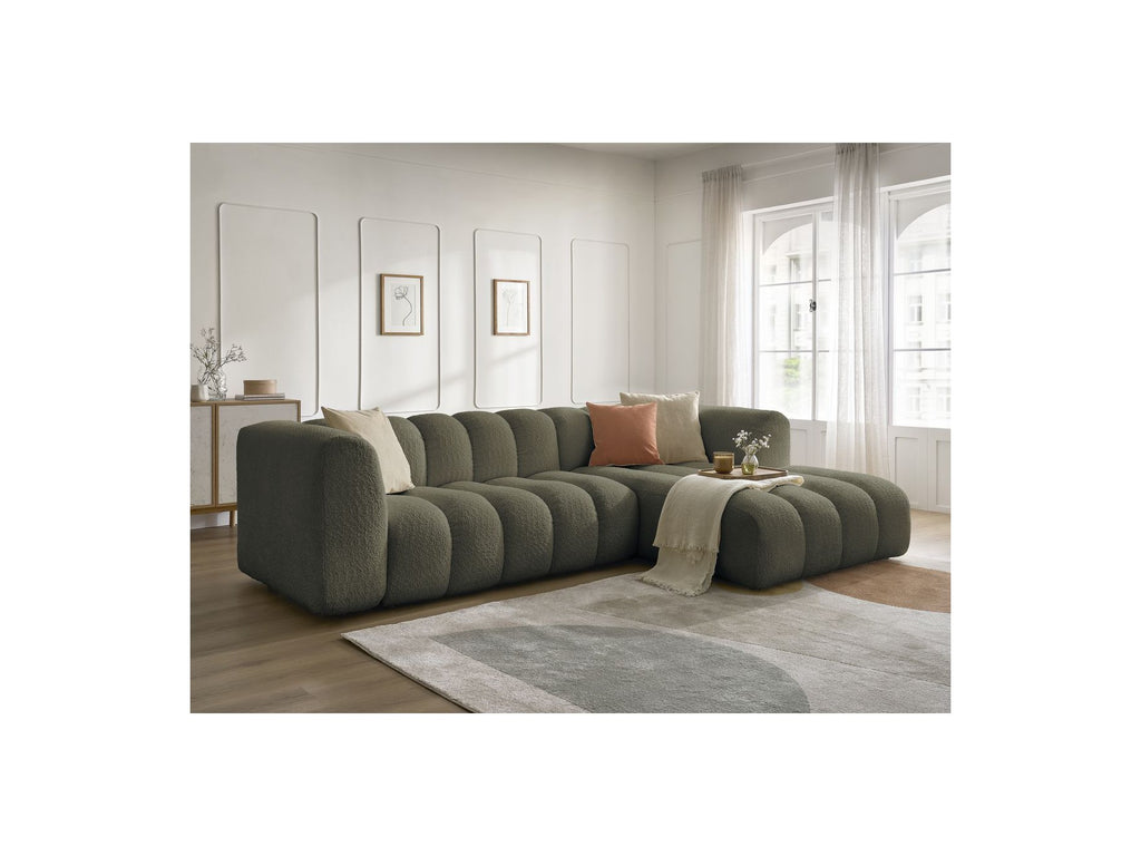 Talia - Fixed Corner Sofa - Bouclé Fabric - Right-Hand Corner